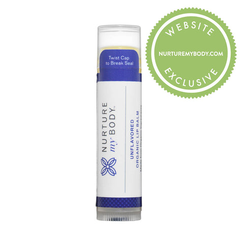 Nurture My Body | 100% USDA Certified Organic Unflavored Lip Balm