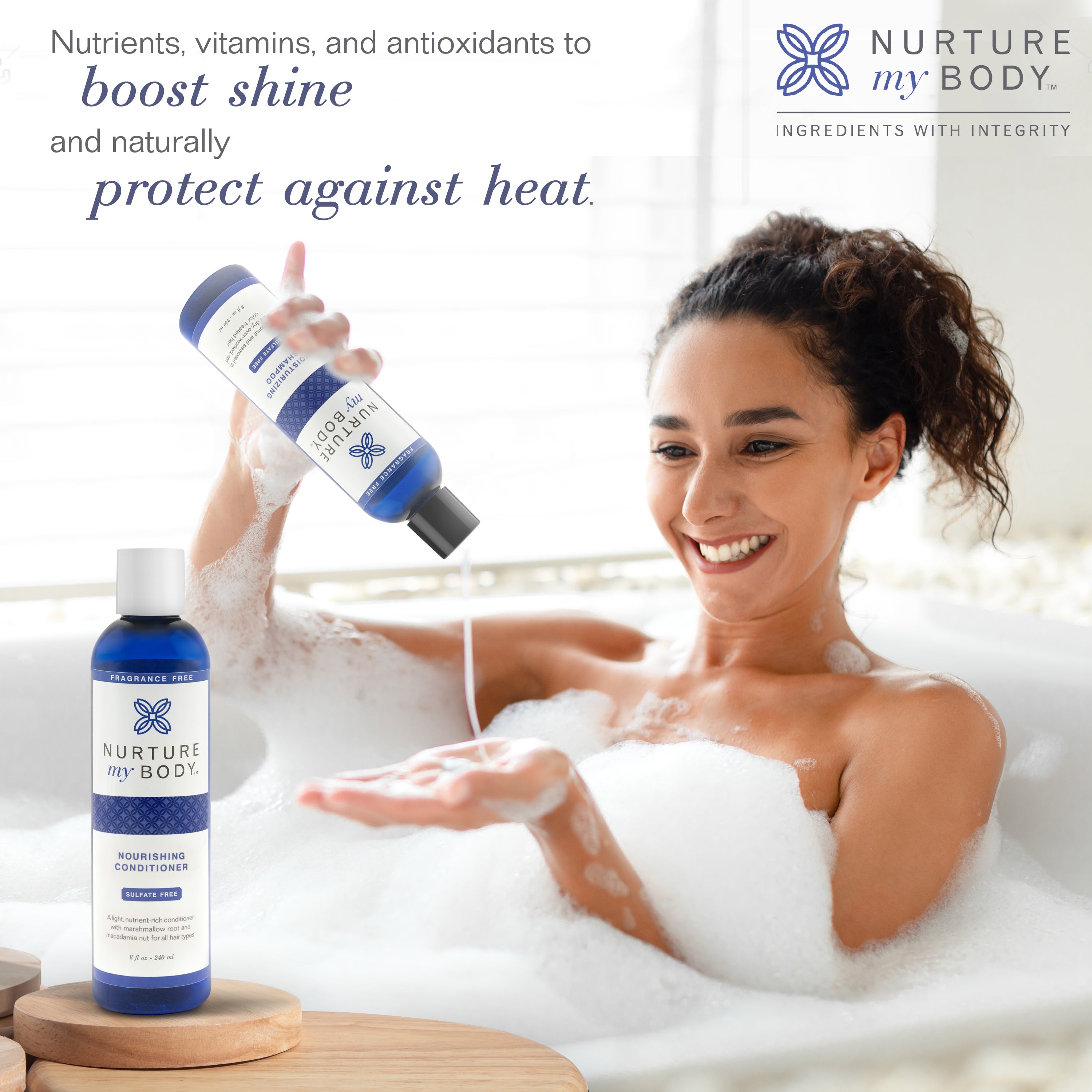 Nurture My Body | Fragrance Free Moisturizing Shampoo | Paraben Free a