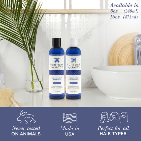 Nurture My Body | Fragrance Free Moisturizing Hair Combo Pack | Sulfate Free | Paraben Free