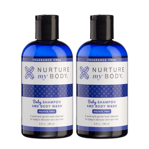 Fragrance Free Baby Shampoo and Body Wash Sulfate Free 2 Pack by Nurture My Body