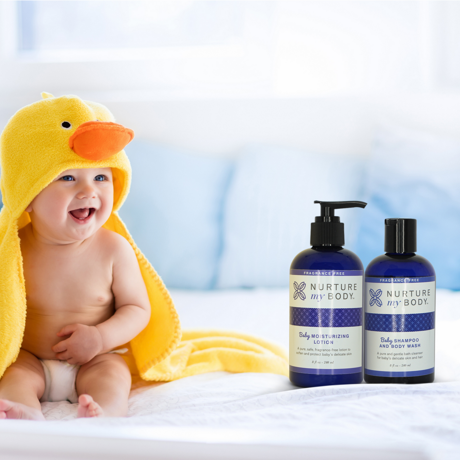 All Natural Baby Moisturizing Lotion, Baby Shampoo and Body Wash Combo with Basics My Body