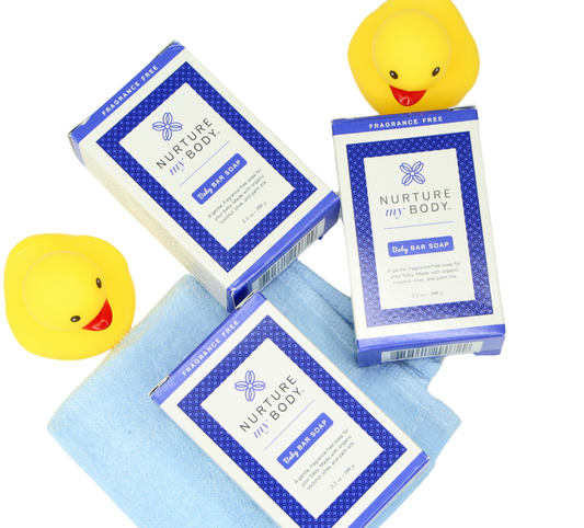 Nurture My Body | Baby Bar Soap 3 Pack with Palm, Coconut, and Olive Oils