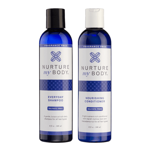 Fragrance Free Everyday Shampoo Sulfate Free and Fragrance Free Nourishing Conditioner Sulfate Free by Nurture My Body