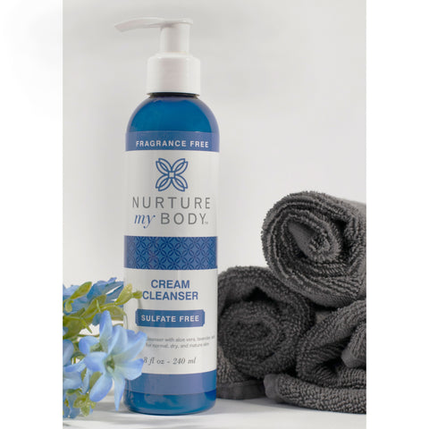 Nurture My Body | All Natural Fragrance Free Cream Cleanser | Made with Aloe Vera | No Harmful Chemicals | Gentle and Effective