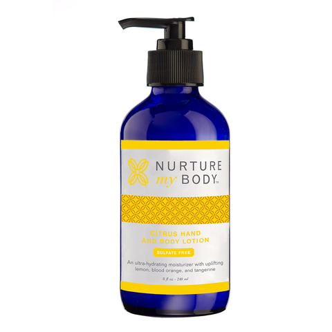 Citrus Hand & Body Lotion Sulfate Free No Synthetic Fragrances by Nurture My Body